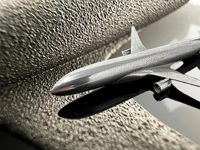 Subcontract Finishing Services 3d polished plane imposed against before image of rough surface